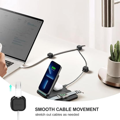 12 Pack Magnetic Cable Clip Organizer Cord Holder, Picozon Adhesive Cable - Image 3