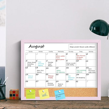Dry Erase Calendar Cork Board Combo, 18x24 Inches Calendar Whiteboard - Image 8