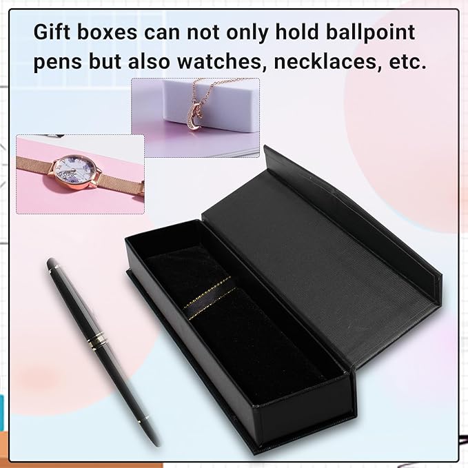 Olutacot 42 Pcs Pen Gift Boxes Empty Black Ballpoint Pen Gift Box - Image 3