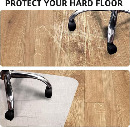 Chair Mat for Hardwood Floor, 63x51 inches Floor Mat Protector for Office Chair - Image 5