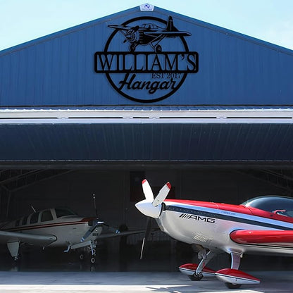 Personalized Metal Airplane Wall Art, Airplane Name Sign, Customized Pilot Name - Image 5