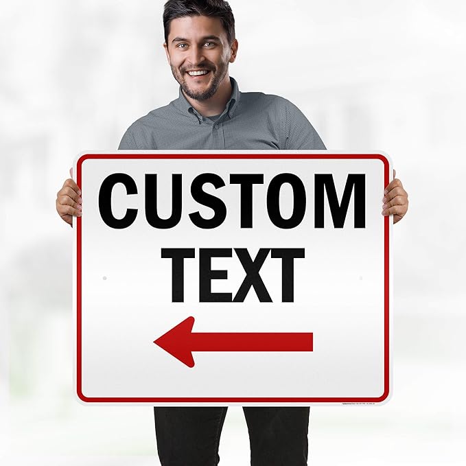 Custom Arrow Directional Sign, Left Arrow, 24x30 Inches, 3M EGP Reflective - Image 2