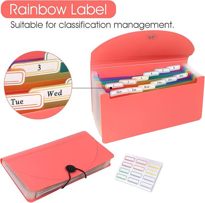 2 Pack 13 Pockets A6 Mini Coupon Organizer Wallet, Expandable Accordion File - Image 4
