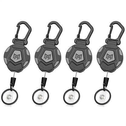 MNGARISTA 4-Pack Retractable Keychain, Heavy Duty Carabiner Badge Holder by MNGARISTA
