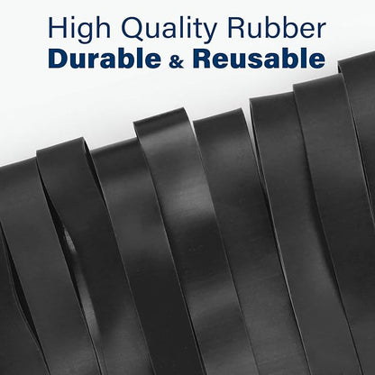 LotFancy Large Rubber Bands, Heavy Duty Black Long Rubber Bands - Image 6