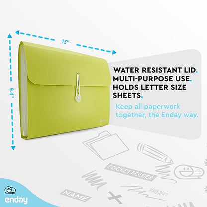 Accordion File Organizer 13 Pocket Expanding File Folder - Image 5