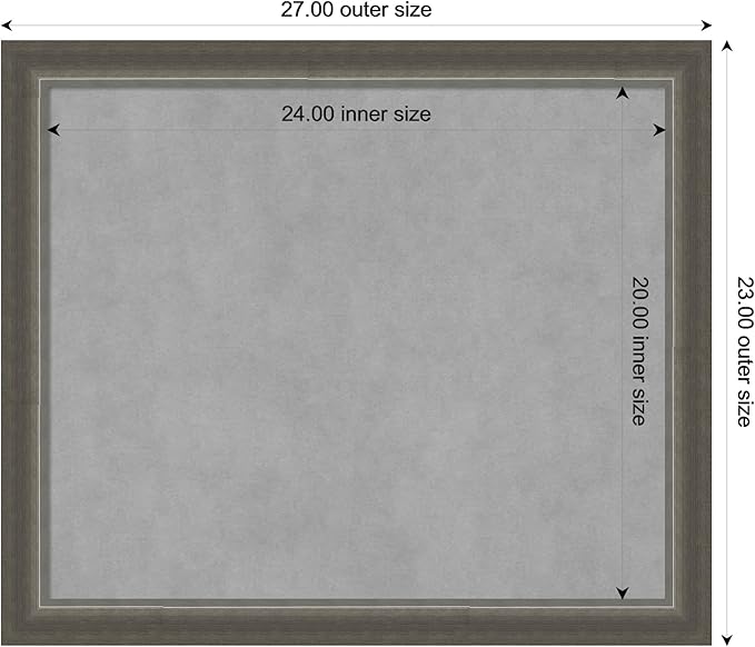 Amanti Art Silver Framed Magnetic Board 23x27 Medium Vision Board - Image 4