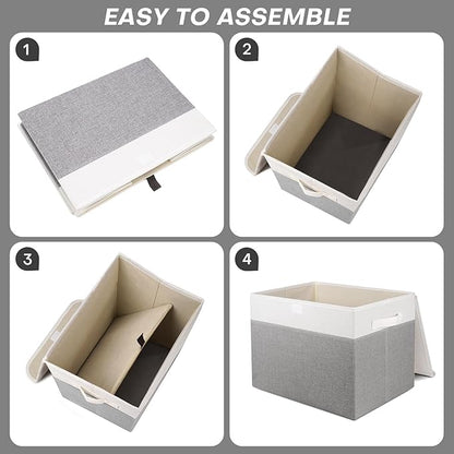 Bagnizer Large 17" 42 Quarts Collapsible Stackable Storage Bins - Image 3
