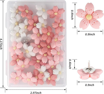 30pcs Decorative Flower Push Pins - Image 2