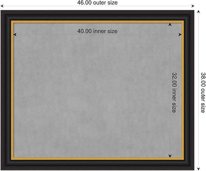 Amanti Art Black Framed Magnetic Board 38x46 X-Large Vision Board - Image 2