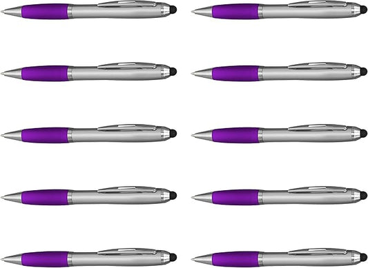 DISCOUNT PROMOS Stylus Ballpoint Pens Set of 10, Bulk Pack by DISCOUNTPROMOS