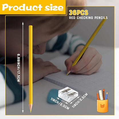 sqzrmdcg 36 PCS Yellow Colored Pencils, Pre-sharpened Professional Wooden Art - Image 2