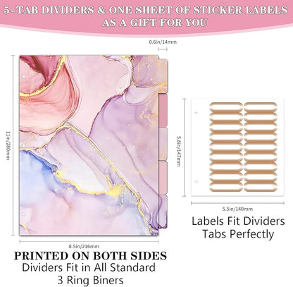 Lateefah 3 Ring Binder, 1 Inch Binder Organizer - Image 5