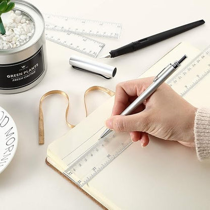 Eboot 50 Pack 12 Inch Rulers Bulk Clear Plastic Ruler Measuring Tool - Image 2