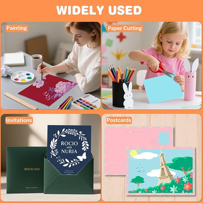 Cardstock 8.5 X 11, 40 Sheets 10 Colors Card Stock, 75lb/ 200gsm Copy Paper - Image 7