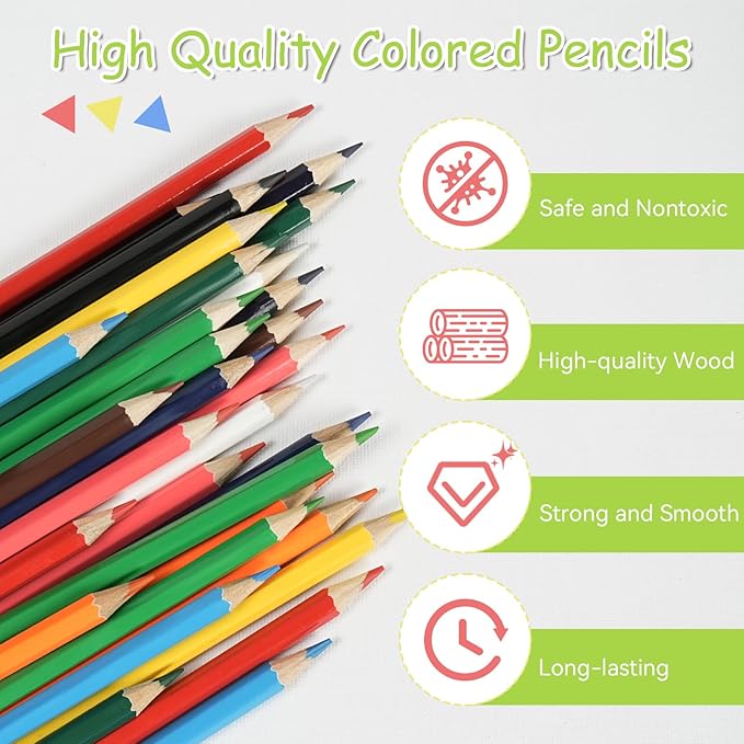 S & E TEACHER'S EDITION Colored Pencils 360Pcs, Coloring Pencils Set Drawing - Image 2