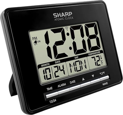 Sharp Atomic Desktop Clock – Auto Set Digital Alarm Clock by Sharp