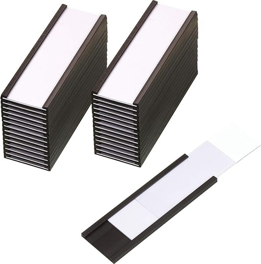 Outus 30 Pcs 3 x 1 Inch Magnetic Label Holders Locker Name Tags by Outus
