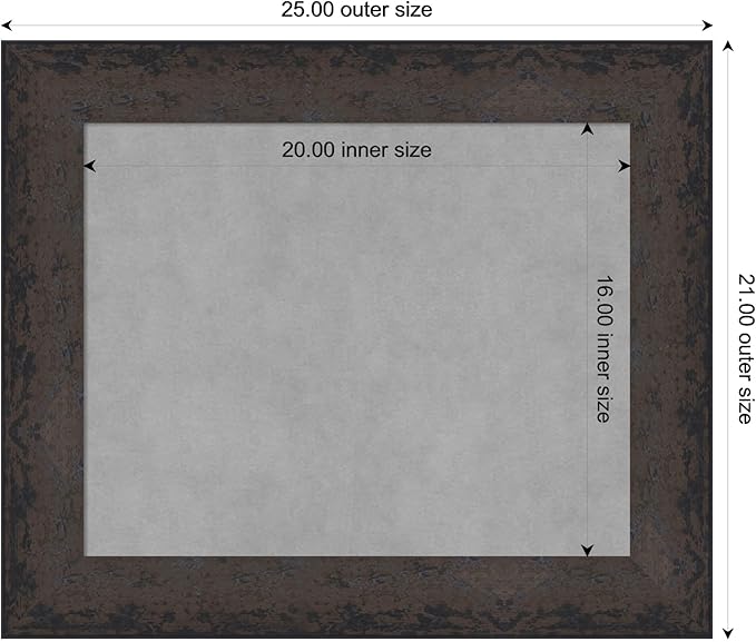 Amanti Art Black Framed Magnetic Board 21x25 Small Vision Board - Image 3