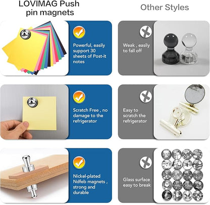 LOVIMAG Fridge Magnets 50 Pcs Refrigerator Whiteboard Small Strong Magnet - Image 5