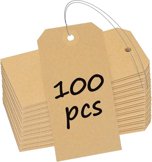 Uniclife 100 Pcs Blank Shipping Tags by UnicLife