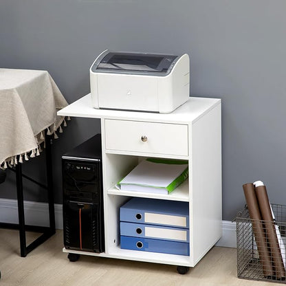 Zateety Mobile Printer Stand, Rolling File Cabinet Cart - Image 2
