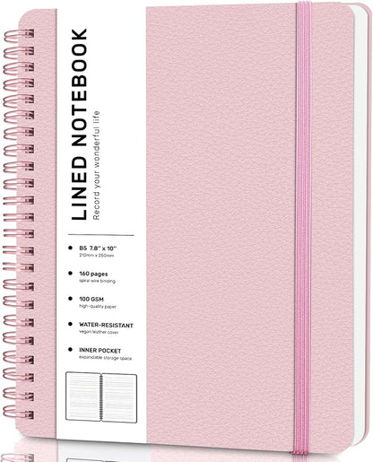 Lined Spiral Journal Notebook, B5 Spiral Notebook, 7.8''×10'' Journaling by ABERLLS