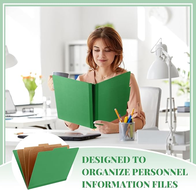 Skyygemm 12 Pcs Classification Folders Letter Size, 3 Divider Pressboard File - Image 5