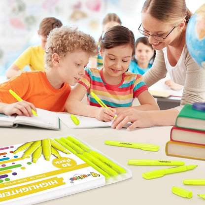 V-Opitos 30 Pack Yellow Highlighters, No Bleed Bright Highlighters - Image 7