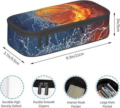 SNAPMADE Basketball Pencil Case Cool Sports-themed Pencil Box Portable Pen Bag - Image 3