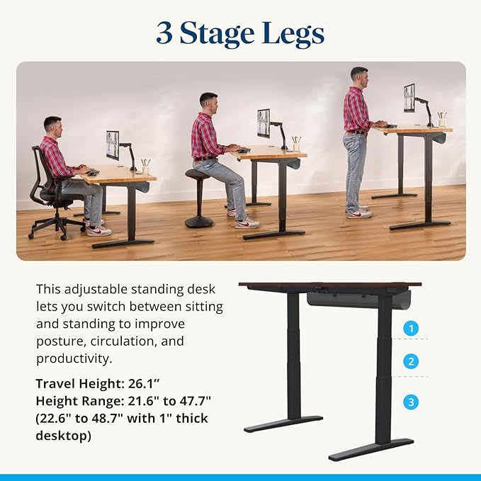 UPLIFTDESK V3 2-Leg Cherry Laminate Wood Standing Desk – Adjustable Height - Image 5