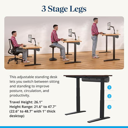 UPLIFTDESK V3 2-Leg White Laminate Wood Standing Desk – Adjustable Height - Image 5