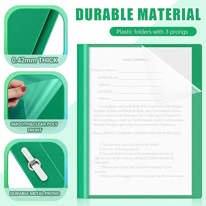 Teling 72 Pack Clear Front Report Covers Bulk Business Report Covers Plastic - Image 3