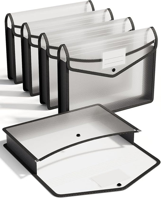 ThinkTex Plastic Expanding File Folder, Transparent envelopes by ThinkTex
