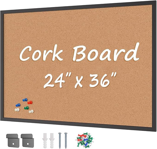 Board2by Cork Board Bulletin Board 24 x 36, Office Board by Justdowhatyouwanttodo