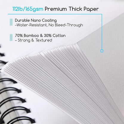 MEEDEN Mixed Media Paper Pad: 8" x 10" 112lb/165gsm Spiral Bound Mixed Media - Image 4