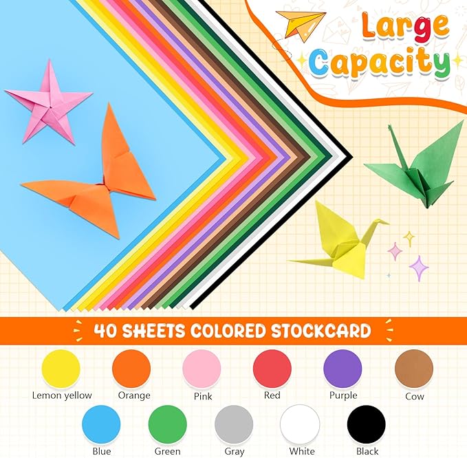 Card Stock Bulk 40 Sheets 8.5 x 11 Inches, 180GSM Kraft Brown Construction Paper - Image 3