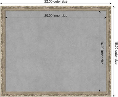 Amanti Art Silver Framed Magnetic Board 18x22 Small Vision Board - Image 2