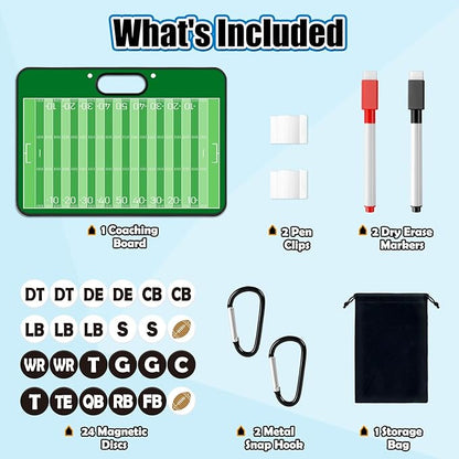 Torlam Magnetic Dry Erase Coach Board, Basketball Coaching Clipboard - Image 7