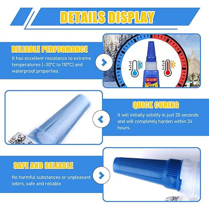 401 Glue 2Pcs Fast Drying Liquid Glue High Strength Liquid Adhesive - Image 5