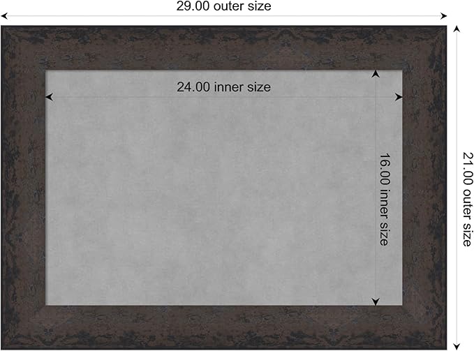 Amanti Art Black Framed Magnetic Board 21x29 Medium Vision Board - Image 4