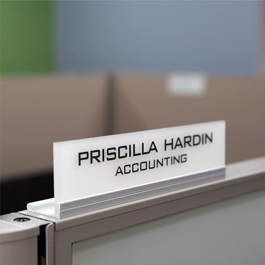 Printex Design - Personalized Office CUBICLE Name Plate & Sign. Modern Aluminum by PRINTEXDESIGN