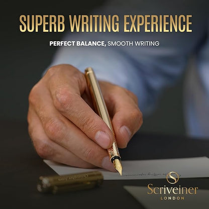 Scriveiner Personalized Gold Fountain Pen - Image 4