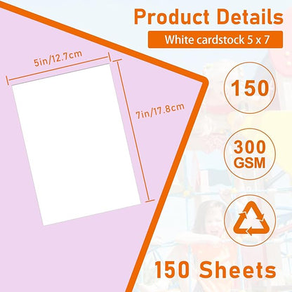 Guakicae 150 Sheets White Cardstock 5 x 7 Certificate Paper, 300gsm/110lb - Image 2