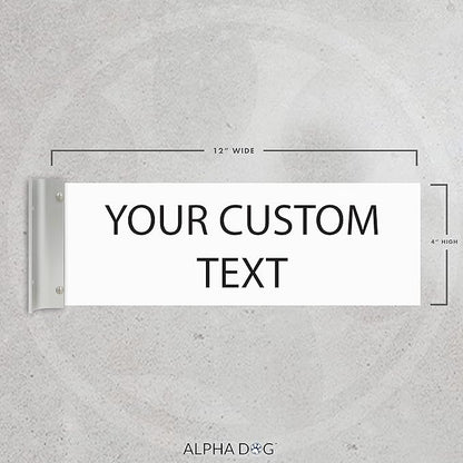 ALPHA DOG SIGNS Custom Projecting Hallway Nameplate, Personalized 2-Line Text - Image 2