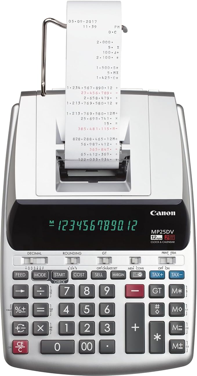 Canon Office Products 2202C001 Canon MP25DV-3 Desktop Printing Calculator - Image 5