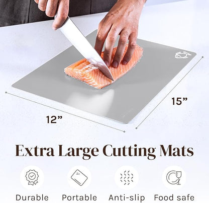 Cooler Kitchen Extra Thick Flexible Cutting Mat Set - Image 2