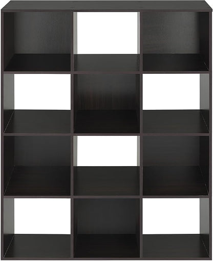 Whitmor 12 Cube Bookcase, 4 Tier Stackable MDF Bookself, Open Storage Display - Image 6