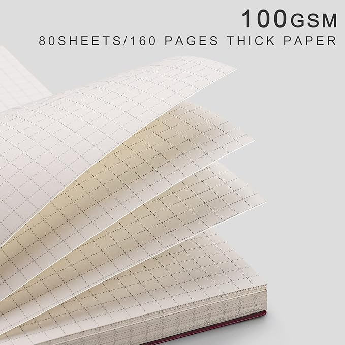 EMSHOI Graph Spiral Notebook 4 Pack, A5 Graph Paper Notebook/Journal, - Image 3