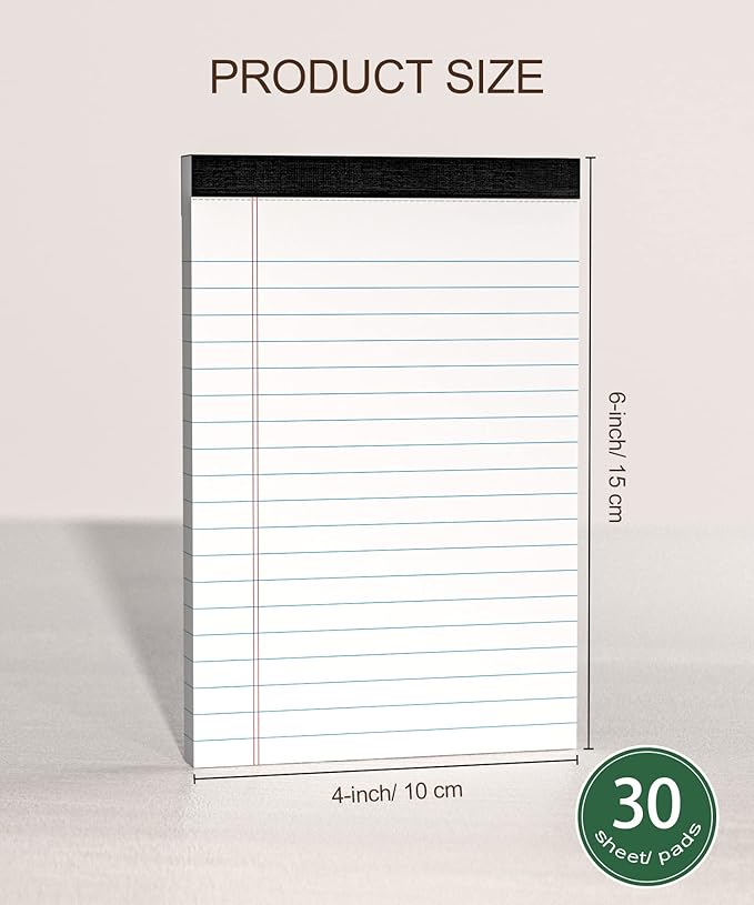 Legal Pads 4x6 Inch College Ruled Small Notepads Writing Note Pads - Image 2